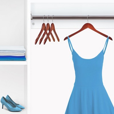 Osto Premium Wooden Suit Hangers With Rubber Grips, Smooth Finish