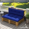 Outsunny 2 Seater Pallet Cushions Outdoor 3.9 in. Thick Replacement Cushions with Tufted Design for Garden, Patio - 3 of 4