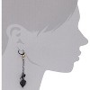 Attop Black Asymmetrical Heart Pendant Earrings - 4 of 4