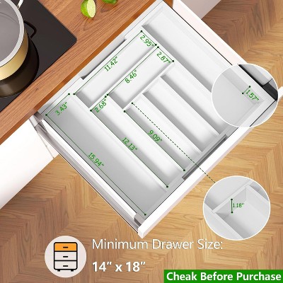 Pipishell Bamboo Drawer Organizer - Thumbnail 5