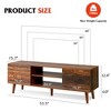 Itopfox Mid Century Modern TV Stand for 55-60 Inch TVs, Entertainment Center with Storage, Adjustable Shelves, Cable Management, Soft Close Hinges - 3 of 4