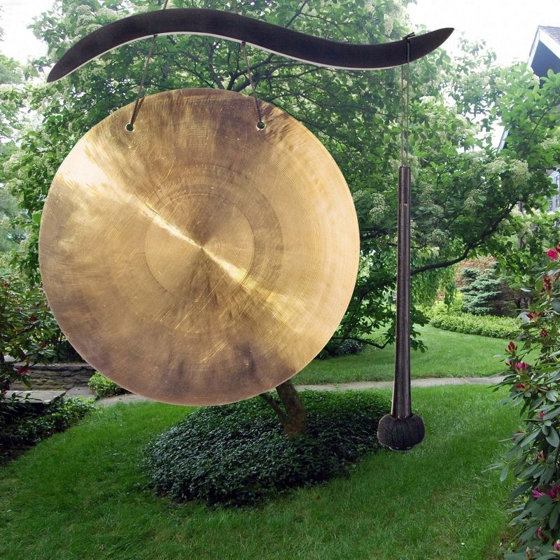 Woodstock Wind Chimes Signature Collection, Woodstock Hanging Gong, 17" Wind Gong WCBHG, 3 of 9