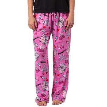 Mean Girls Women's Burn Book Icons and Movie Quotes Lounge Pajama Pants Pink