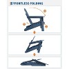 Folding Adirondack Chairs - HDPE Plastic Outdoor Chairs with Wood Texture, 380Lbs Capacity, Weather Resistant, for Deck, Patio, Pool, Backyard - 4 of 4