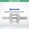 Unique Bargains Aluminum Alloy Non-Return One-Way Fuel Line Valve Silver Tone 1 Set - 4 of 4