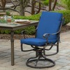 ARDEN Outdoor Midback Chair Cushion, 18 x 16.5, Rain-Proof, Fade Resistant Cobalt Blue Texture - 2 of 4
