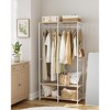 Clothes Rack, Iron and Wood Wardrobe Closet Organizer, Heavy Duty Garment Rack with Hanging Rods, Closet Shelves 15.7 x 37.2 x 70.9 Inches - 2 of 4