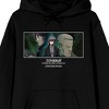 Ghost In The Shell Motoko Togusu & Batou Adult Black Long Sleeve Hooded Sweatshirt - 2 of 4