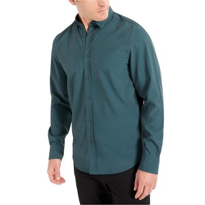 Kenneth Cole Mens Slim Fit Performance Button Up Shirt
