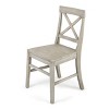 Coolbibila-Dining Chairs Set Of 2, Farmhouse Armless Chairs,  Acacia Wood Dining Chairs, Patio Dining Chairs - 3 of 4