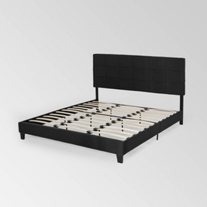 Eveleth Contemporary Low Profile Platform Bed - Christopher Knight Home - 1 of 4