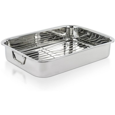 Lexi Home Stainless Steel Roasting Pan with Rack