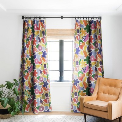 Alisa Galitsyna Bright Abstract Pattern 1 Single Panel Room Darkening Window Curtain - Society6