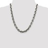Black Bow Jewelry Men's 8.6mm, Sterling Silver Antiqued Cable Chain Necklace - 2 of 4