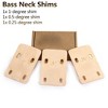 3PCs Bass Neck Shim 0.25 0.5 1 Degree Electric Bass Neck Shims Set Solid Maple Guitar Neck Shims for Bolt-on Necks - 4 of 4