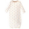 Touched by Nature Baby Organic Cotton Long-Sleeve Gowns 3pk, Prints, 0-6 Months - 3 of 4