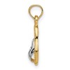 Black Bow Jewelry 14k Yellow Gold and White Rhodium Mini 3D Flip Flop Pendant - 2 of 4