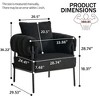 CAVINAS Modern Decorative Chair,Accent Chair with Black Metal Legs,Teddy Fleece Upholstered,Side Armchair for Living Room,Office,Reception Room - 3 of 4
