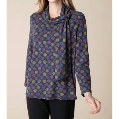 Women's Fleece Tie Round Neck Pullover - habitat