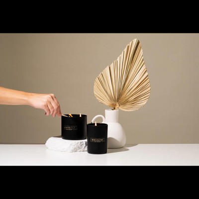 Luxurious Black Charcoal Scented Soy Wax Candle, 14.5 oz