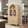 NicBex Vintage Tall Dome Kitchen Pantry Cabinet with Storage Drawer & Glass Doors,Versatile Cupboard Buffet Cabinet for Kitchen,Dining Room - 3 of 4