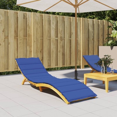 vidaXL Sun Lounger Cushion Royal Blue 78.7 in.x23.6 in.x1.2 in. Oxford Fabric