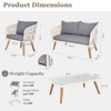 Karl Home Patio Acacia Wood All-Weather Rope Conversation Set with Cushions - 4 of 4