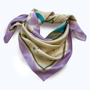 Zodiac Printed Square Silk Scarf - A New Day™ : Target