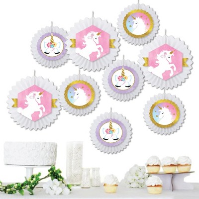 Big Dot Of Happiness Rainbow Unicorn - Hanging Magical Unicorn Baby ...