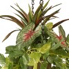 9" Artificial Assorted Greens Hanging Basket - National Tree Company - 3 of 4