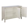 Treasure Trove Accents Three Door Credenza Windsor Burnished White: Mirrored Geometric Design, No Assembly Required - 3 of 4