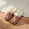 Roxoni Women’s Cozy Faux Fur Slippers with Indoor Outdoor Sole – Festive Holiday Custom Gift Footwear - 2 of 4