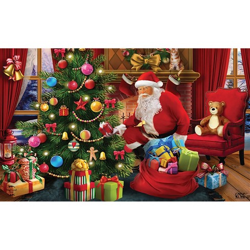 Levtex Green Santa Claus Lane Christmas Tree Pillow