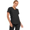 MediChic Women's V-Neck Scrub Set Straight Leg Six Pocket Cargo Scrub Pants with 4-Way Stretch Scrubs Sets - 4 of 4