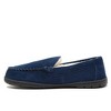 Lands' End Men's Wide Width Fuzzy Lined Suede Moccasin Slippers - 3 of 4