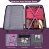 3 PCS Expandable PC Lightweight Luggage Sets Suitcase with Two Hooks, 360° Spinner Wheels and TSA Lock  21"25"29" - ModernLuxe - 4 of 4