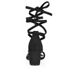 Allegra K Women's Solid Open Toe Lace Up Padded Insole Mid Chunky Heeled Sandals - 3 of 4