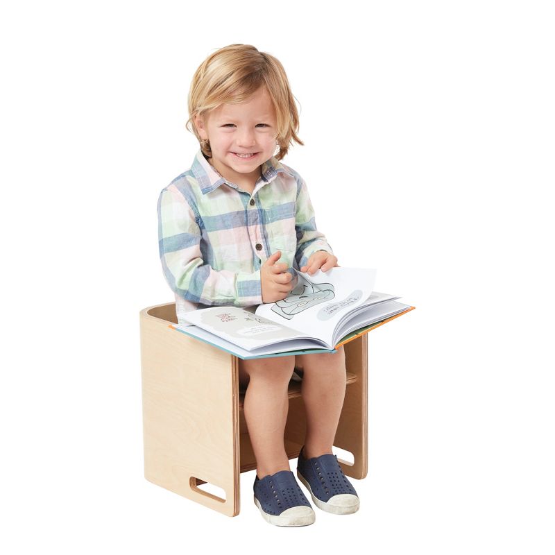 ECR4Kids Bentwood Multipurpose Cube Chair, Booster Seat, Activity Table, 3-in-1 Kids Furniture, 4 of 15