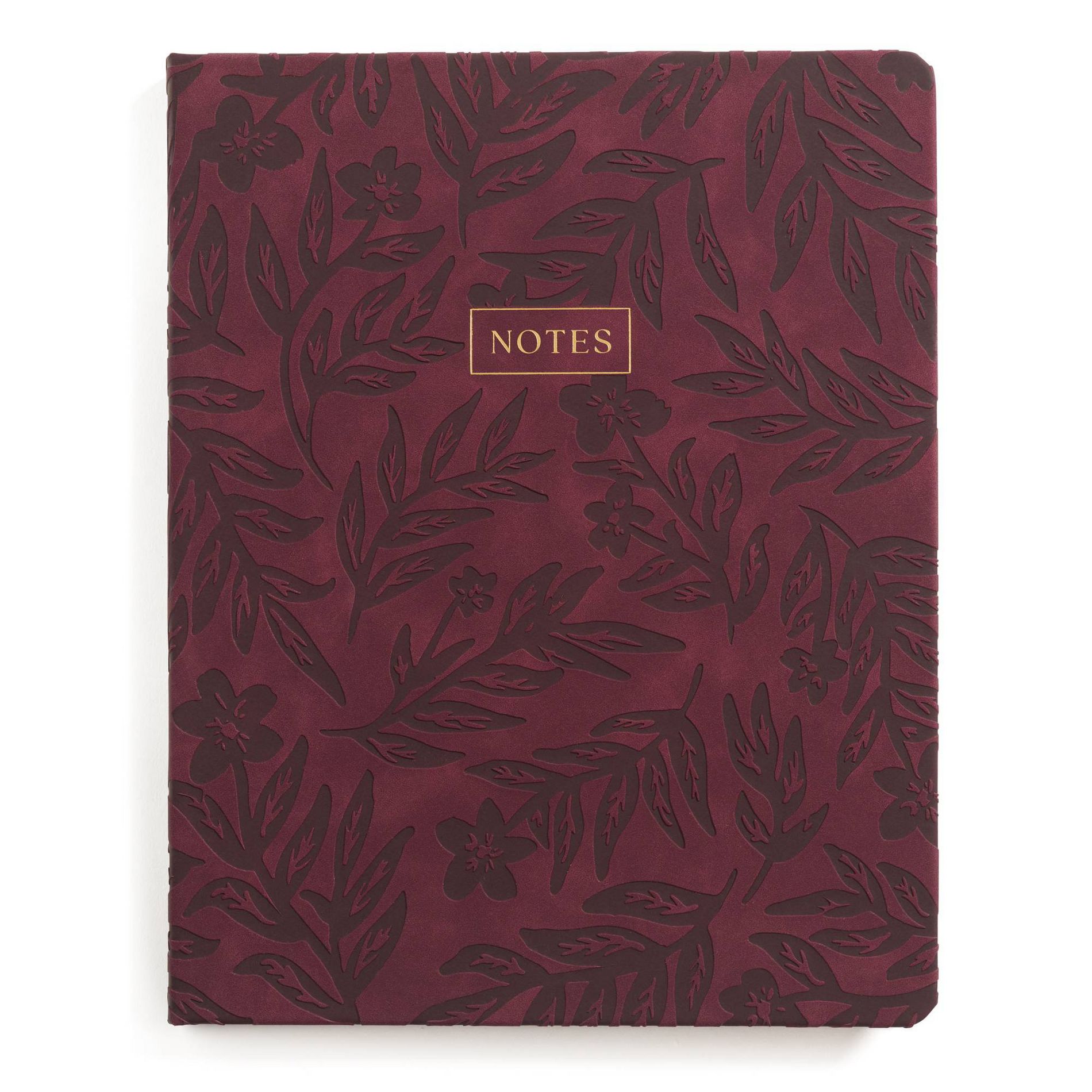 Eccolo 8"x10" Burgundy Journal Emboss Pattern Gold Notes 128 Pages