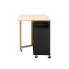 NicBex Kitchen Island with Drop Leaf Rolling Kitchen Island with 3 Drawers, a Storage Cabinet, and 5 wheels - 4 of 4