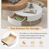 RISOKEYS Lift-Top Nesting Coffee Table - Round Table with Drawers, Hidden Compartment, Adjustable Storage Shelf for Living Room - 4 of 4