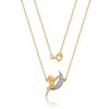 Disney Womens Tinker Bell 18K Gold-Plated Tinkerbell On The Moon Pendant Necklace Jewelry, 18'' - 4 of 4