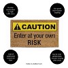 Evergreen Flag Funny Welcome Coir Doormat | Everyday 28" x 16" Front Door Mat Outdoor Entrance | No Slip Door Rugs Entryway Indoor - 2 of 4