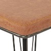 30" Mayson Barstool Sand: Upholstered, Metal Frame, Square Seat - OSP Home Furnishings - 3 of 4