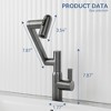 ALEXOUN Grey Bathroom Sink Faucet with Spray Function and Temperature Display for Anti-Skid Switch and Hot & Cold and 360° Rotary - 3 of 4