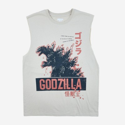 Men's Godzilla Tank Top - Beige