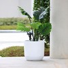 LuxenHome 14.6-Inch Round Smooth Finish White MgO Planter - 2 of 4