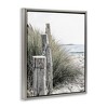 Stupell Industries Coastal Beach Landscape Floating Frame Canvas Art, Gray, 17" x 21" - 2 of 4
