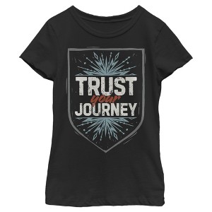 Girl's Frozen 2 Trust Your Journey Crest T-Shirt - 1 of 3