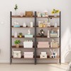ODK 5 Tier Narrow Industrial Bookcase with Rust Brown Metal Frame, 67 Inch Tall Open Shelf Storage Organizer for Home Office, Living Room - 2 of 4